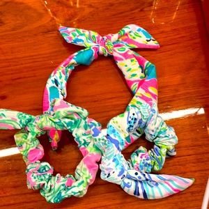 Lilly Pulitzer headband and 2 scrunches